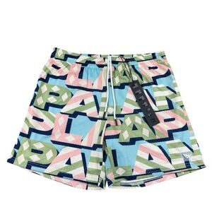 Paper Planes Pink 700030 Planes Athletic Drawstring Mens Shorts Size Large NWT